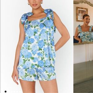 Show Me Your MuMu Blue Floral Pajama Set